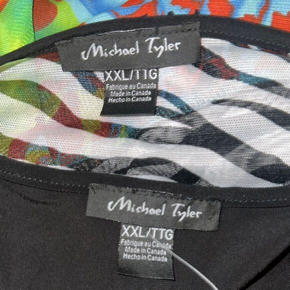 Michael Tyler Zebra Abstract 2 PC. Asymmetrical Top Size XXL - Picture 10 of 11